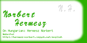 norbert hermesz business card